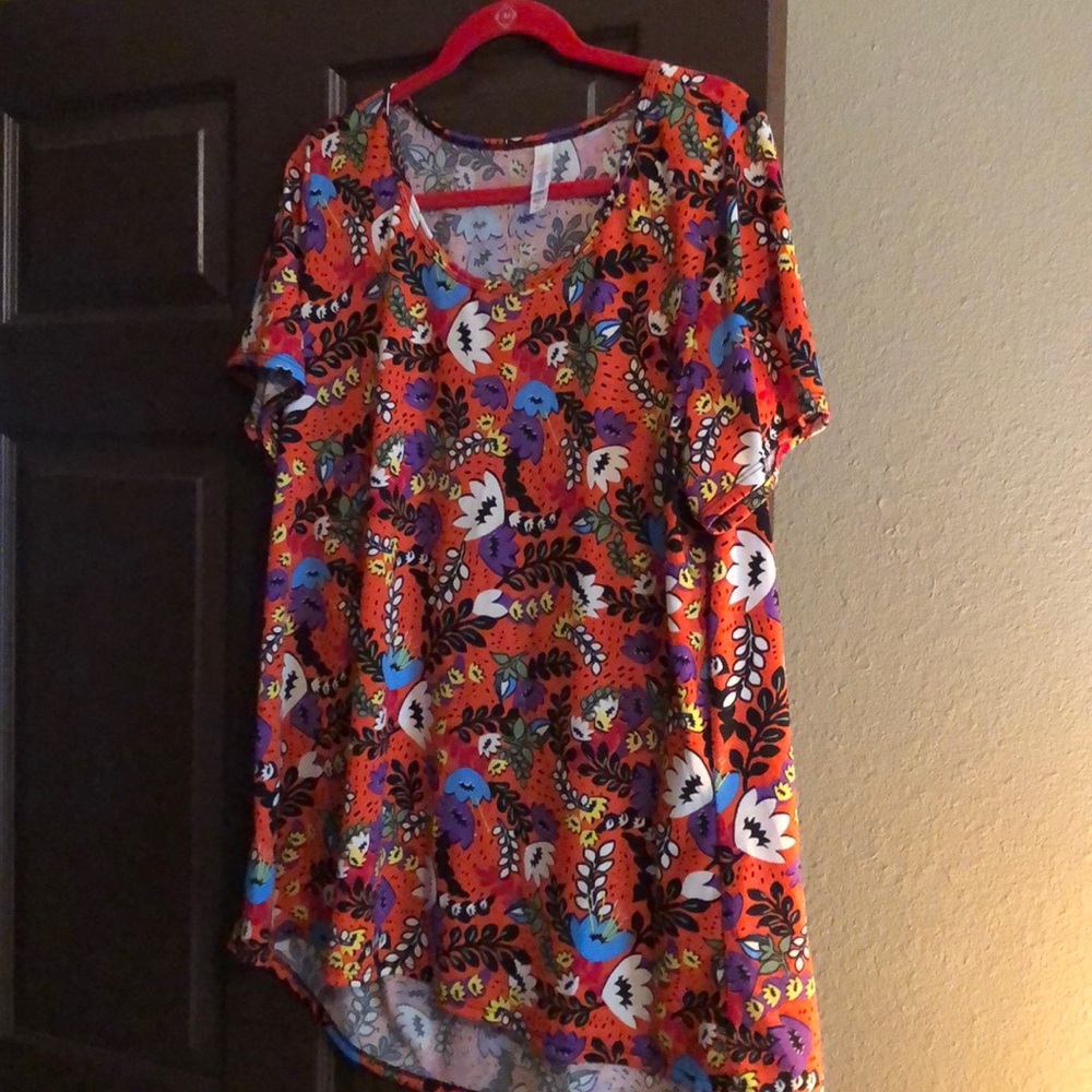 Lularoe Classic T bright orange 2XL